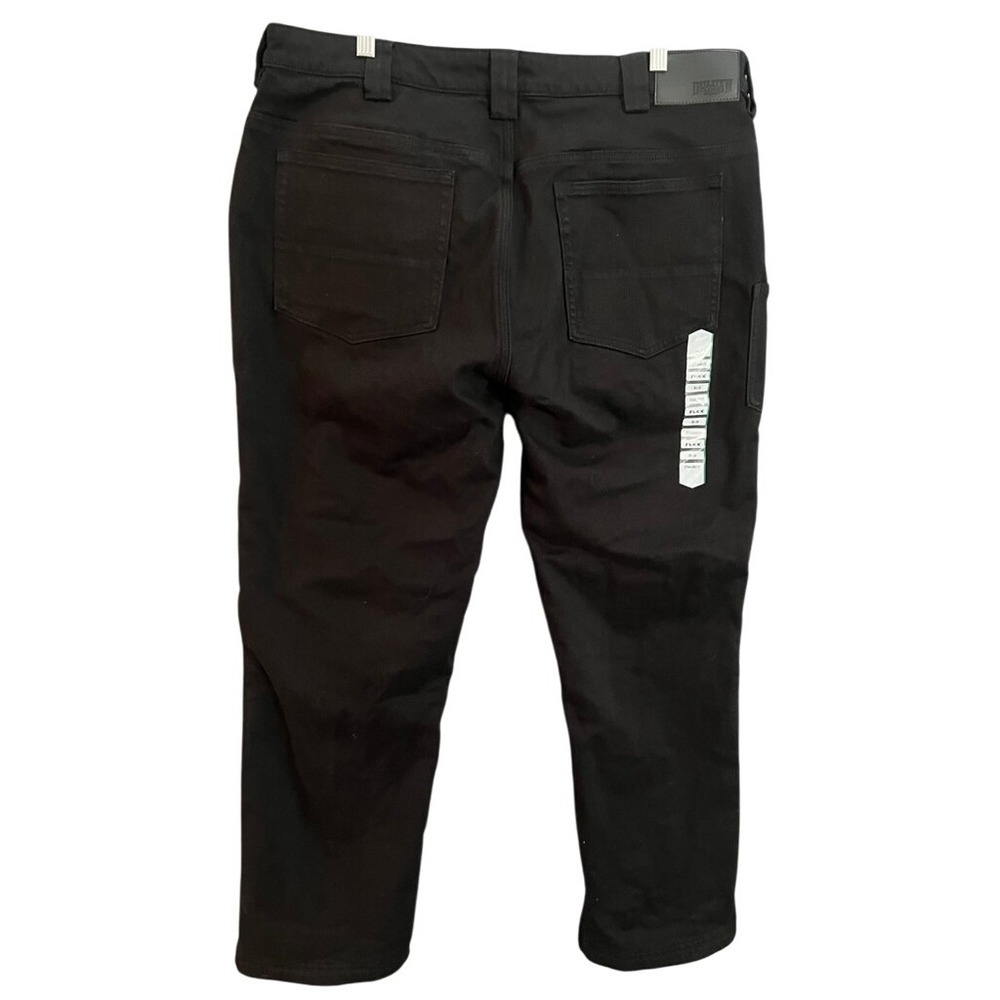 NWT Duluth Trading Co Doubleflex Black Jeans Work Flex Standard Fit 38x30 - Picture 2 of 12